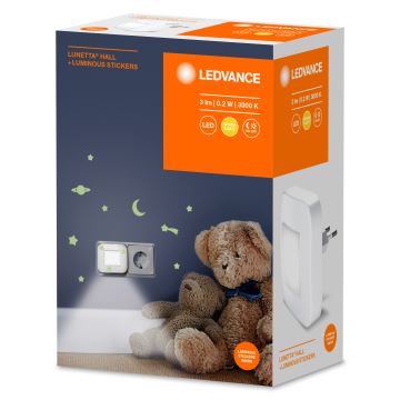 Ledvance - LED Oświetlenie nocne z czujnikiem LUNETTA LED/0,2W/230V