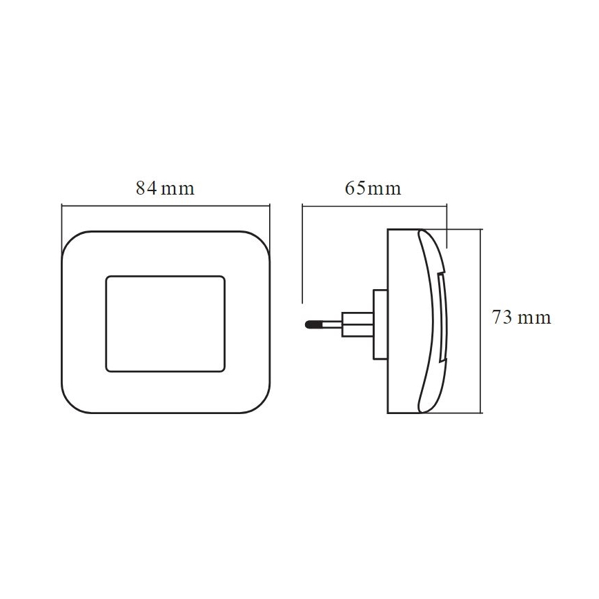 Ledvance - LED Oświetlenie nocne z czujnikiem LUNETTA LED/0,2W/230V