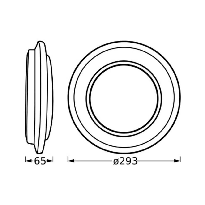 Ledvance - LED Plafon ORBIS BERLIN LED/16W/230V srebrny