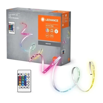 Ledvance - LED RGB Taśma ściemnialna FLEX AUDIO 3m LED/12,5W/230V + pilot zdalnego sterowania