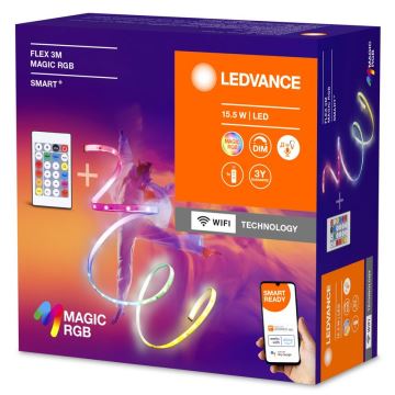 Ledvance - LED RGB Taśma ściemnialna SMART+ MAGIC FLEX 3m LED/15,5W/230V Wi-Fi + pilot zdalnego sterowania