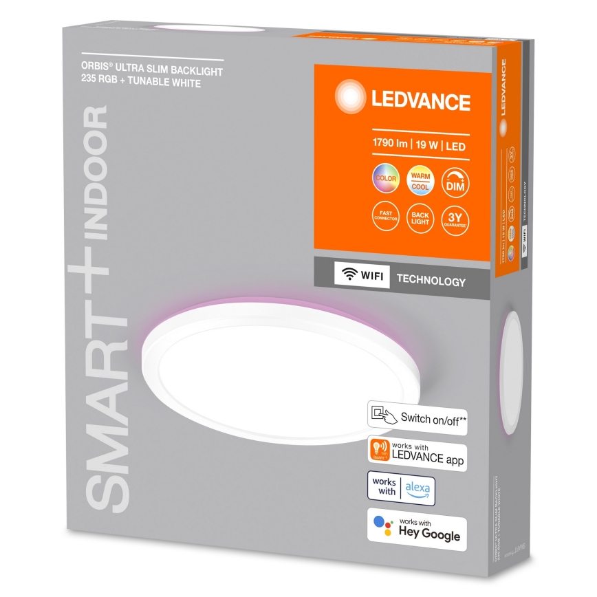 Ledvance - LED RGBW Ściemnialny plafont SMART+ ORBIS LED/19W/230V 2700-6500K Wi-Fi