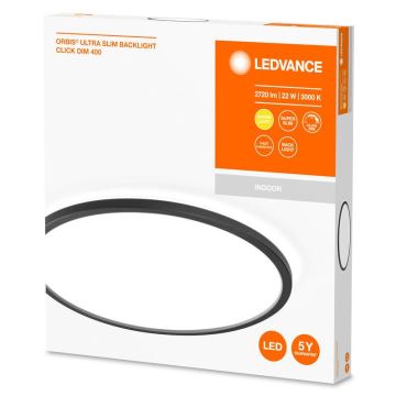 Ledvance - LED Ściemnilany plafon ORBIS LED/22W/230V czarny