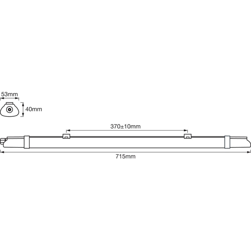 Ledvance - LED Świetlówka przemysłowa DAMP LED/9W/230V IP65