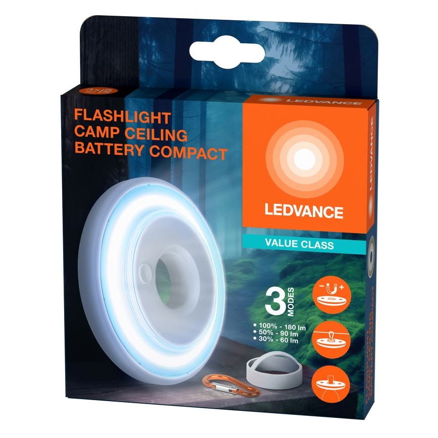 Ledvance - Ściemnialne światło LED FLASHLIGHT CAMP LED/2,2W/3xAAA