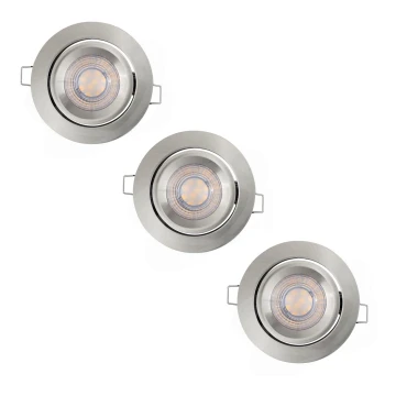 Ledvance - SET 3x LED Ściemnialne oświetlenie wpuszczane SIMPLE LED/4,9W/230V
