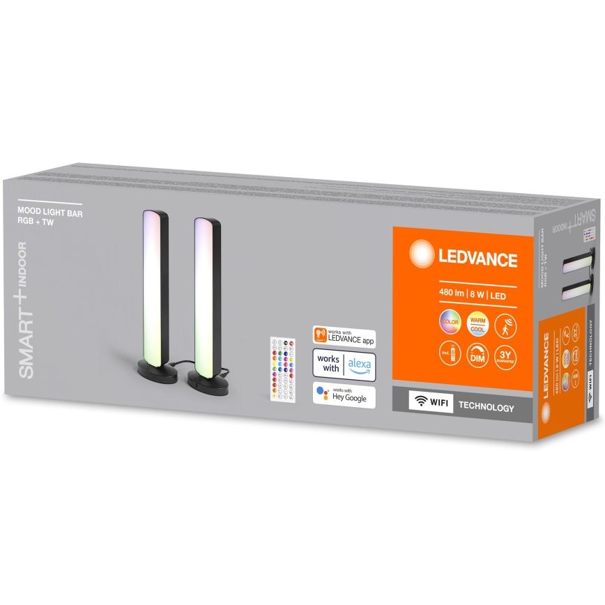 Ledvance - ZESTAW 2x LED RGBW Ściemnialna lampa stołowa MOOD LIGHT LED/4W/230V Wi-Fi + pilot zdalnego sterowania