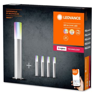 Ledvance - ZESTAW 5x LED RGBW Ściemnialna lampa zewnętrzna SMART+ GARDENPOLE LED/6W/230V IP44