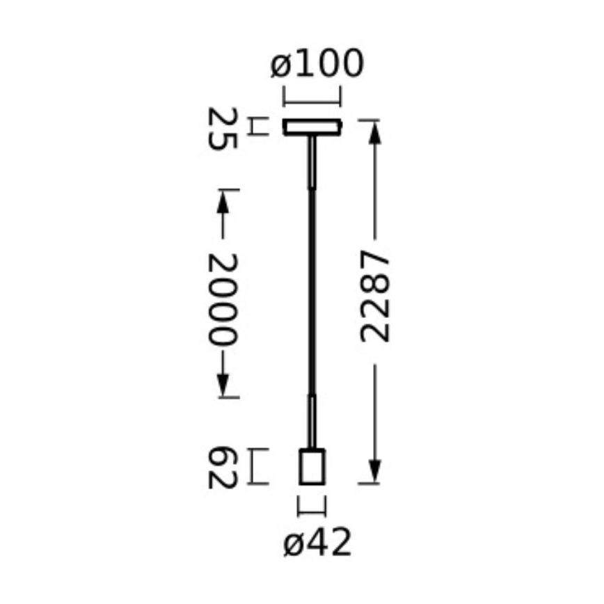 Ledvance - Żyrandol na lince PENDULUM NEEDLE 1xE27/15W/230V