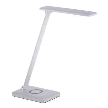 Leuchten Direkt 14415-16 - LED Ściemniana dotykowa lampa stołowa z ładowaniem bezprzewodowym FLORENTINA LED/5W/230V 3000-5000K white + USB