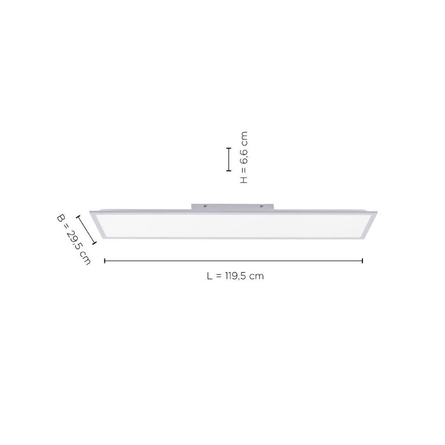 Leuchten Direkt 14757-21- LED Ściemniany panel natynkowy FLAT LED/36W/230V 2700-5000K silver + pilot