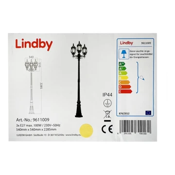 Lindby - Lampa zewnętrzna 3xE27/100W/230V IP44