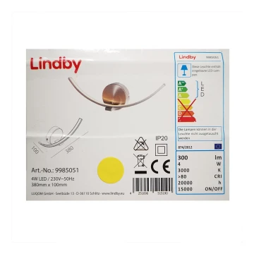 Lindby - LED Kinkiet IVEN LED/7W/230V