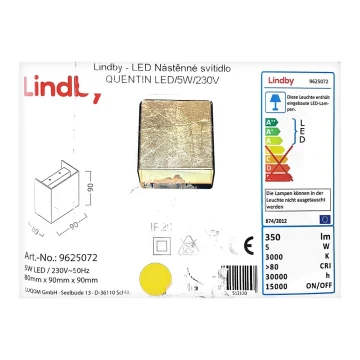 Lindby - LED Kinkiet QUENTIN LED/5W/230V