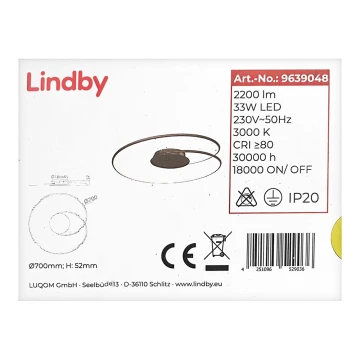 Lindby - LED Plafon JOLINE LED/33W/230V