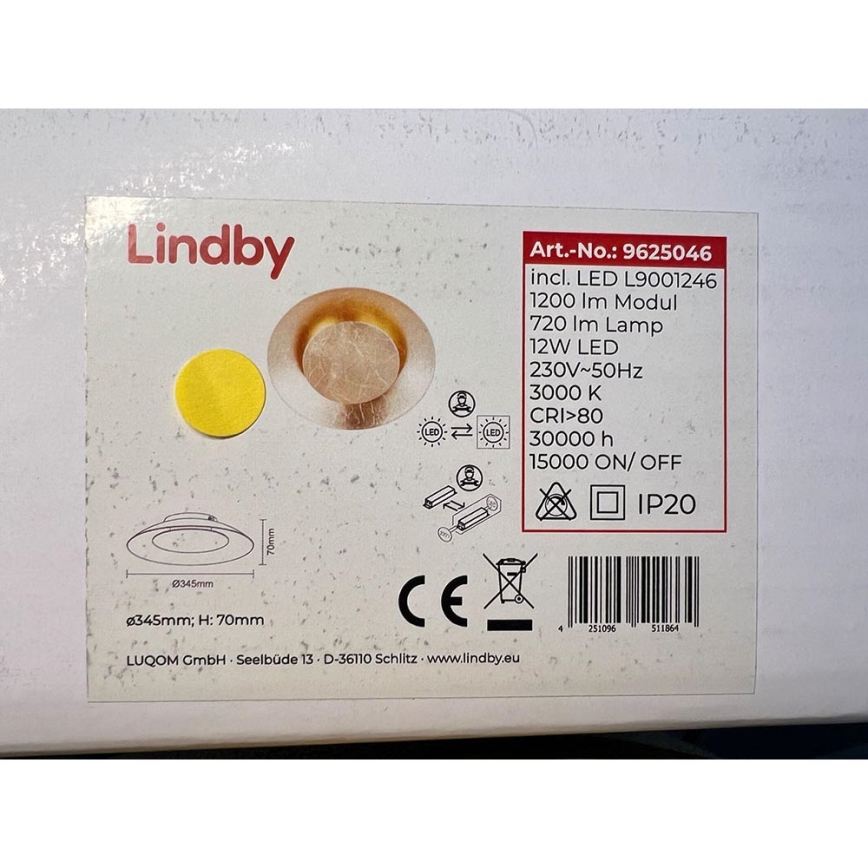 Lindby - LED Plafon KETI LED/12W/230V