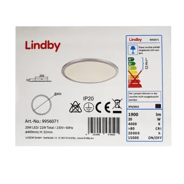 Lindby - LED Plafon LEONTA LED/20W/230V