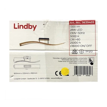 Lindby - LED Ściemnialny żyrandol natynkowy LARISA LED/28W/230V