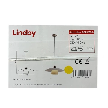 Lindby - Żyrandol na lince DOLORES 1xE27/60W/230V