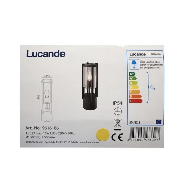 Lucande - Lampa zewnętrzna BRIENNE 1xE27/15W/230V IP54