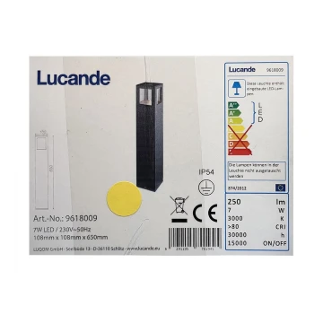 Lucande - LED Lampa zewnętrzna NICOLA LED/7W/230V IP54