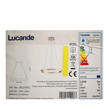 Lucande - LED Żyrandol ściemnialny na lince LYANI LED/20,5W/230V