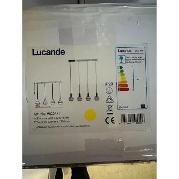 Lucande - Żyrandol na lince ABLY 4xE14/40W/230V