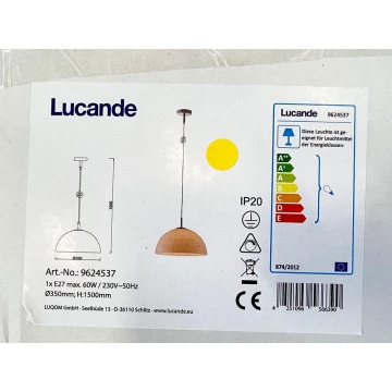 Lucande - Żyrandol na lince LOURENCO 1xE27/60W/230V