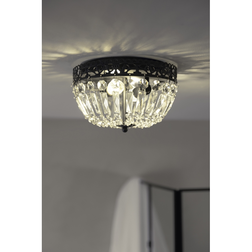 Markslöjd 108598 - Lampa sufitowa ETIENNE 2xE14/40W/230V czarne