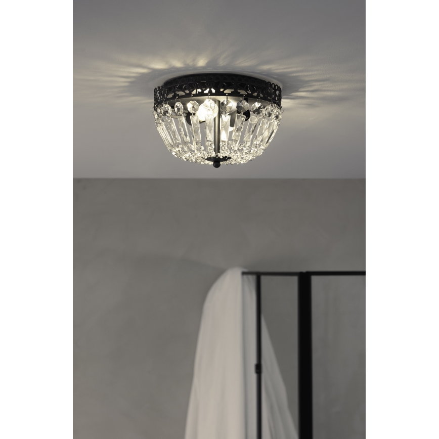 Markslöjd 108598 - Lampa sufitowa ETIENNE 2xE14/40W/230V czarne