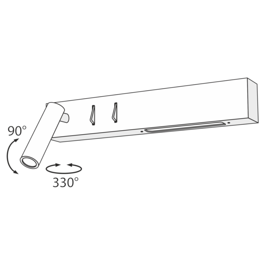 Maytoni C031WL-L8B3K - LED Kinkiet COMODO LED/8W/230V czarny