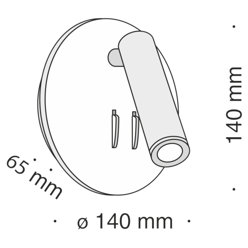 Maytoni C176-WL-01-6W-B - LED Kinkiet punktowy IOS LED/9W/230V czarny