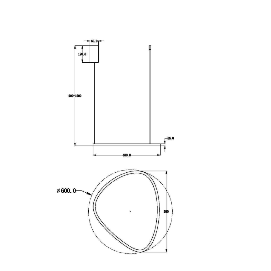 Maytoni MOD072PL-L28B3K1 - LED Żyrandol na lince GLINT LED/24W/230V czarny śr. 60 cm