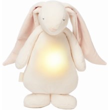 Moonie - Zabawka do przytulania z melodyjką i światełkiem króliczek pudrowy