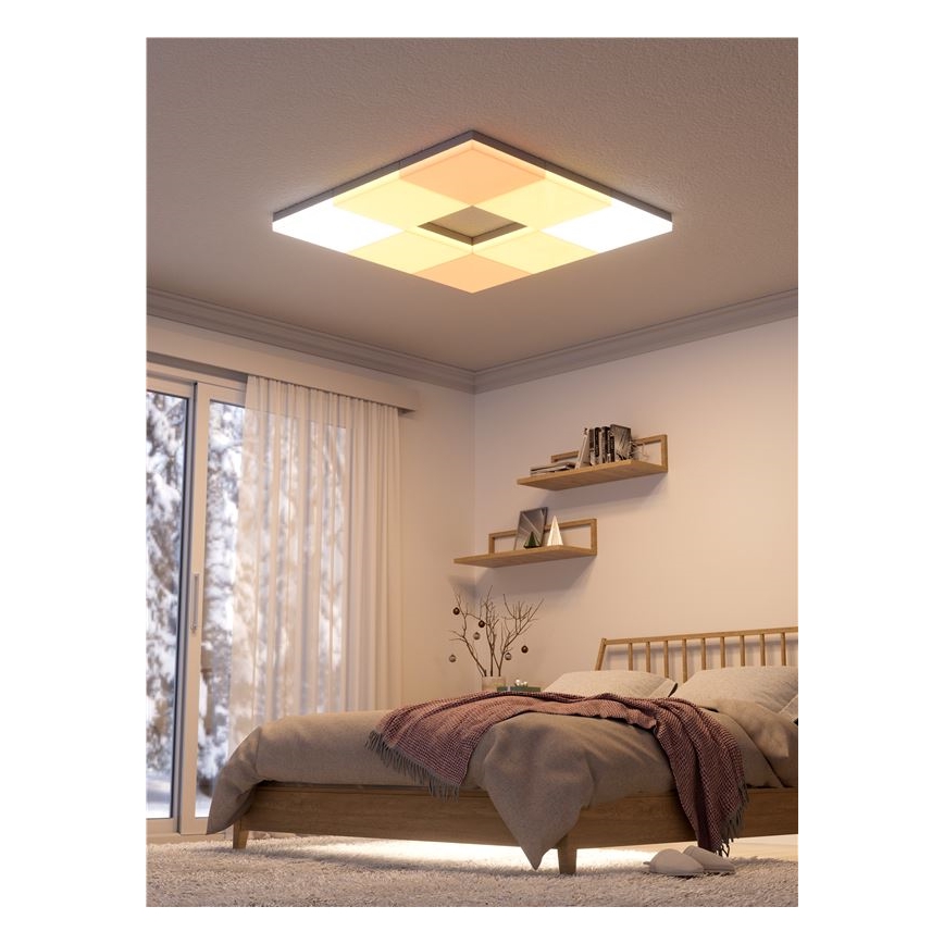 Nanoleaf - ZESTAW 3x Ściemnialna lampa sufitowa RGBW SKYLIGHT 1xLED/18W/230V + 2xLED/16W/230V 2700-6500K Wi-Fi