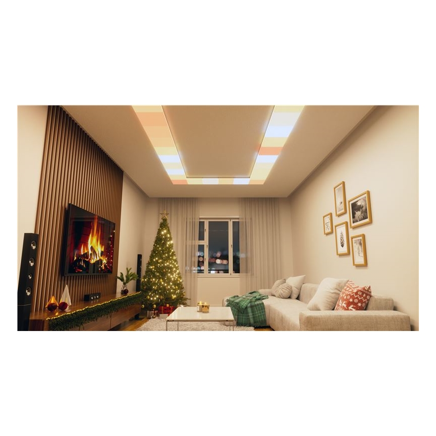 Nanoleaf - ZESTAW 3x Ściemnialna lampa sufitowa RGBW SKYLIGHT 1xLED/18W/230V + 2xLED/16W/230V 2700-6500K Wi-Fi