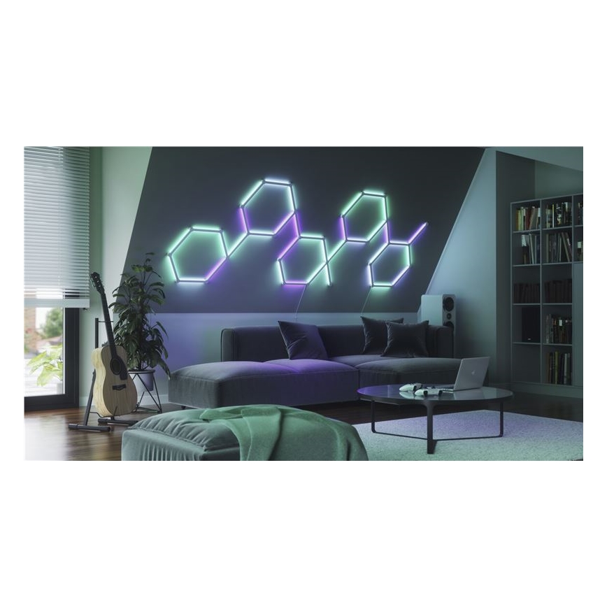 Nanoleaf - ZESTAW 9x LED RGBW Ściemnialna szyna LINES LED/2W/230V 1200-6000K Wi-Fi