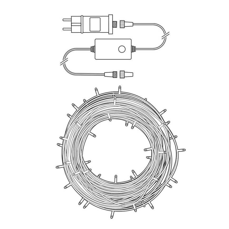 LED  Łańcuch świąteczny 200xLED/8 funkcji 25m IP65 Wi-Fi Tuya