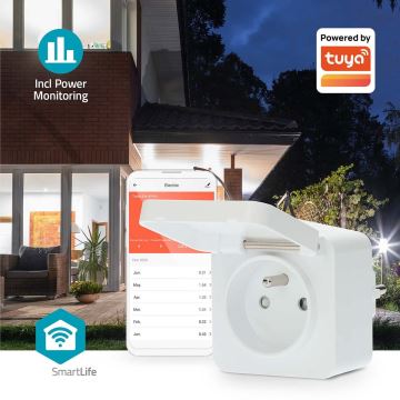 Inteligentne gniazdo 3680W/230V/ Type E/16A Wi-Fi Tuya IP44