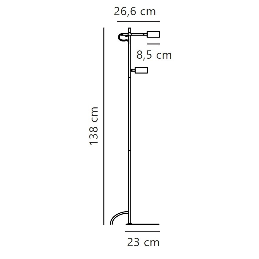 Nordlux - LED Ściemnialna lampa podłogowa CLYDE 2xLED/4W/230V