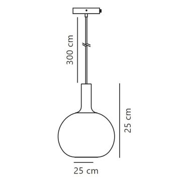 Nordlux - Żyrandol na lince ALTON 1xE27/60W/230V biały/czarny/mosiądz