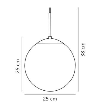 Nordlux - Żyrandol na lince CAFE 1xE27/25W/230V śr. 25 cm