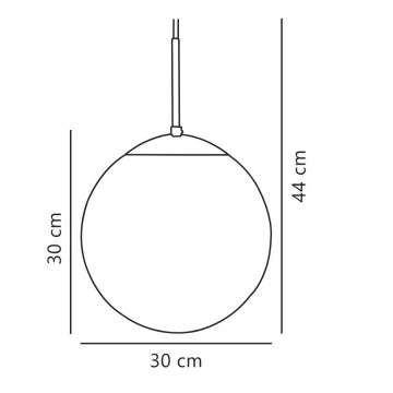 Nordlux - Żyrandol na lince CAFE 1xE27/25W/230V śr. 30 cm