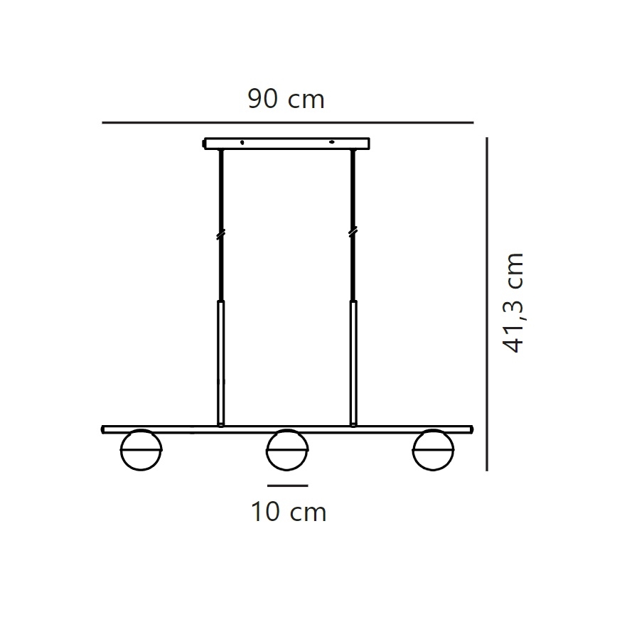 Nordlux - Żyrandol na lince CONTINA 3xG9/5W/230V czarny