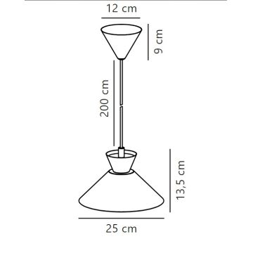 Nordlux - Żyrandol na lince DIAL 1xE27/40W/230V śr. 25 cm biały