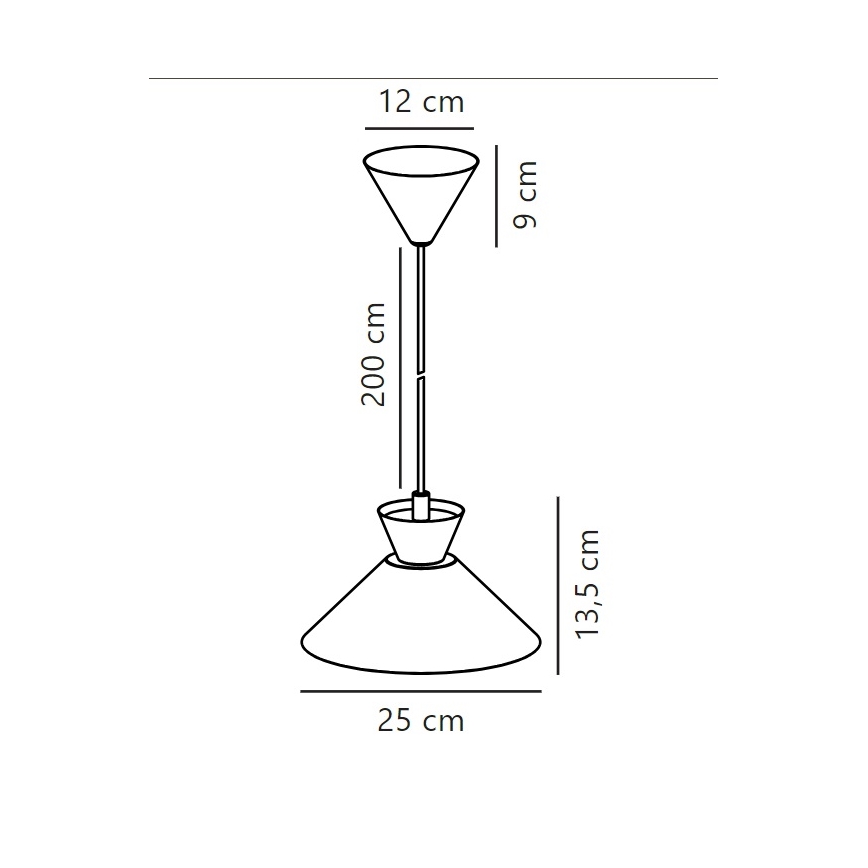 Nordlux - Żyrandol na lince DIAL 1xE27/40W/230V śr. 25 cm biały