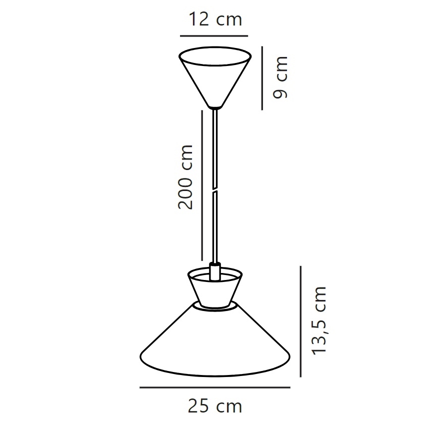 Nordlux - Żyrandol na lince DIAL 1xE27/40W/230V śr. 25 cm żółty