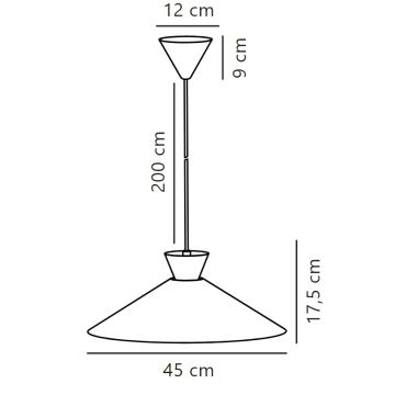 Nordlux - Żyrandol na lince DIAL 1xE27/40W/230V śr. 45 cm biały