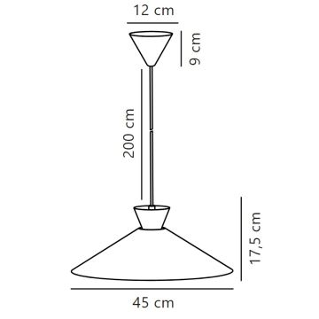 Nordlux - Żyrandol na lince DIAL 1xE27/40W/230V śr. 45 cm czarny