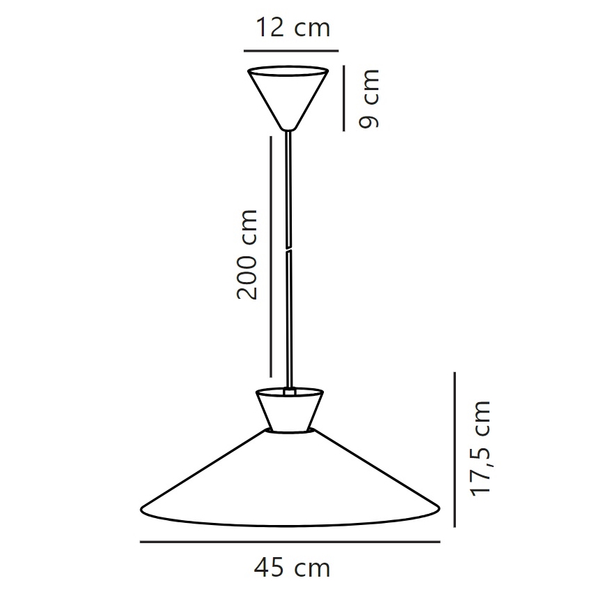 Nordlux - Żyrandol na lince DIAL 1xE27/40W/230V śr. 45 cm czarny